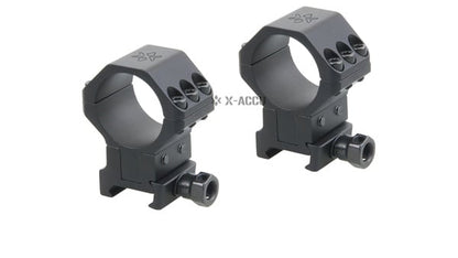 X-ACCU 30mm Adjustable Elevation Picatinny Rings Model: XASR-3040