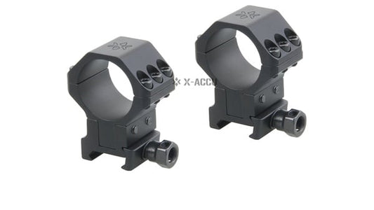 X-ACCU 30mm Adjustable Elevation Picatinny Rings Model: XASR-3040