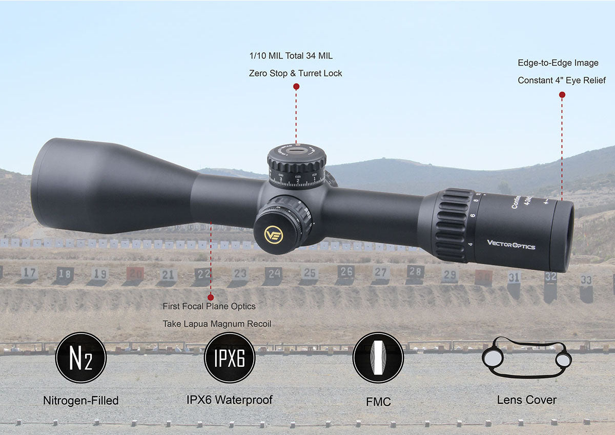 34mm Continental x6 4-24x56 VCT FFP Riflescope