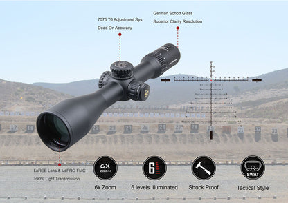 34mm Continental x6 4-24x56 VCT FFP Riflescope