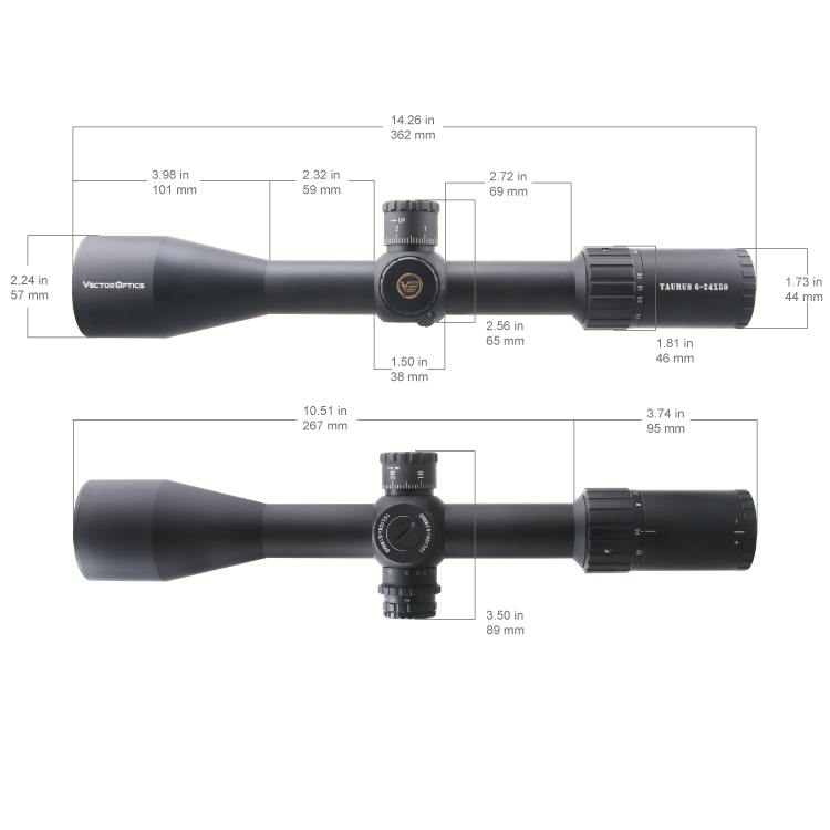 Taurus 6-24x50 HD HT Riflescope