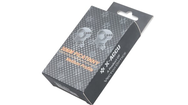 30mm X-Accu 1.25" Medium Profile Picatinny Scope Rings Model: XASR-3002