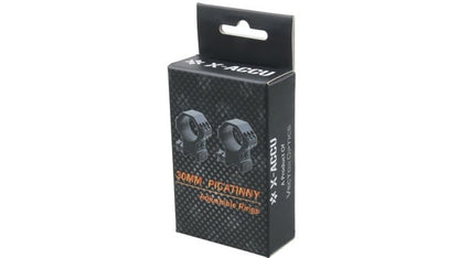 X-ACCU 30mm Adjustable Elevation Picatinny Rings Model: XASR-3040