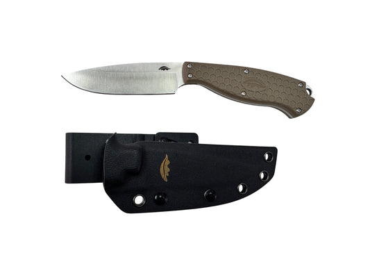 HONEY BADGER OUTFITTER FIXED BLADE CAMPING UTILITY TOOL FRN KYDEX SHEATH  HB5305