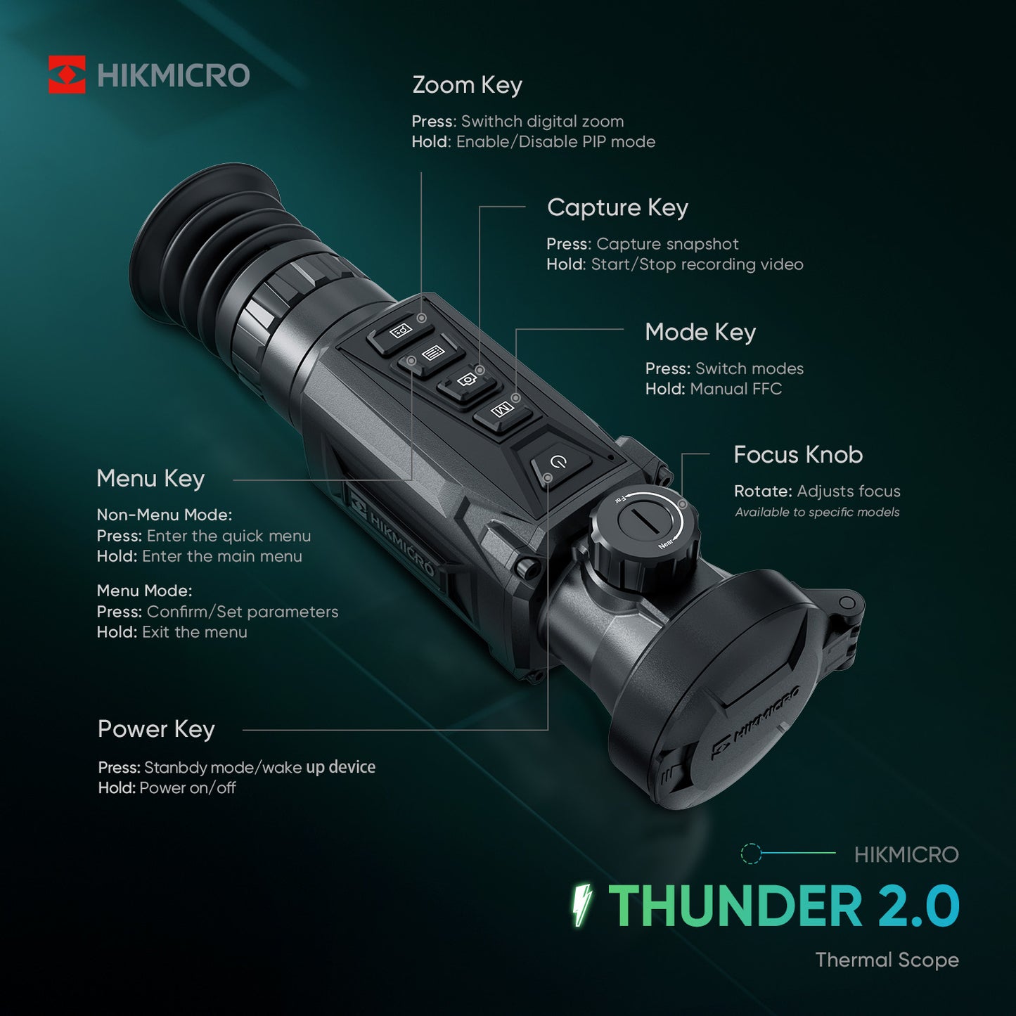 Hikmicro thunder TH25P 2.0 Thermal Scope