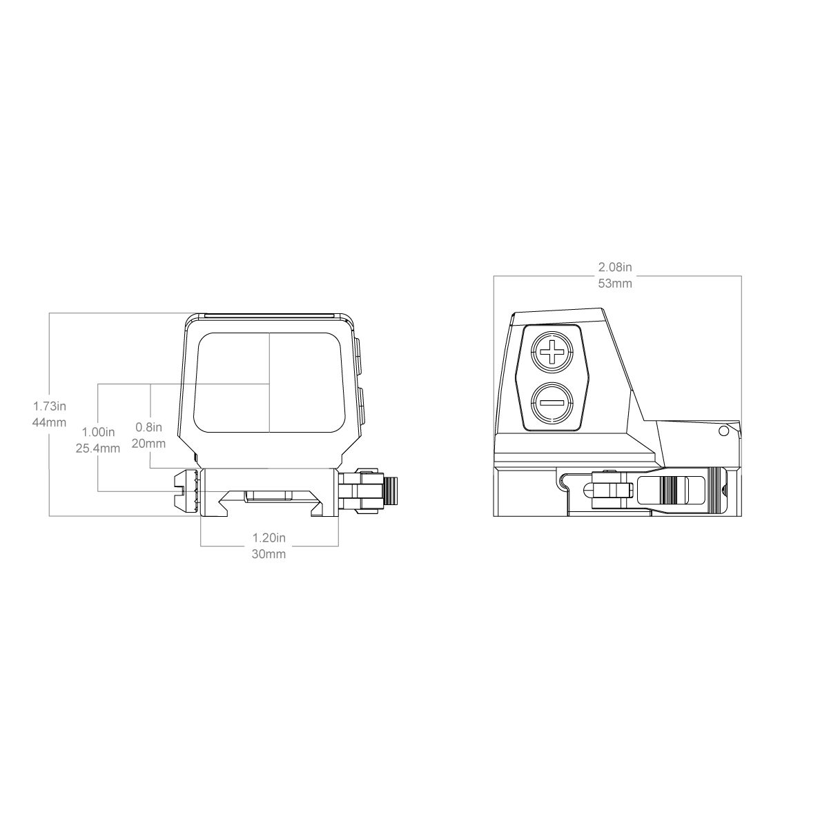 Vector Frenzy Plus 1x22x32 Red Dot Sight Solar Power Model: SCRD-SM44